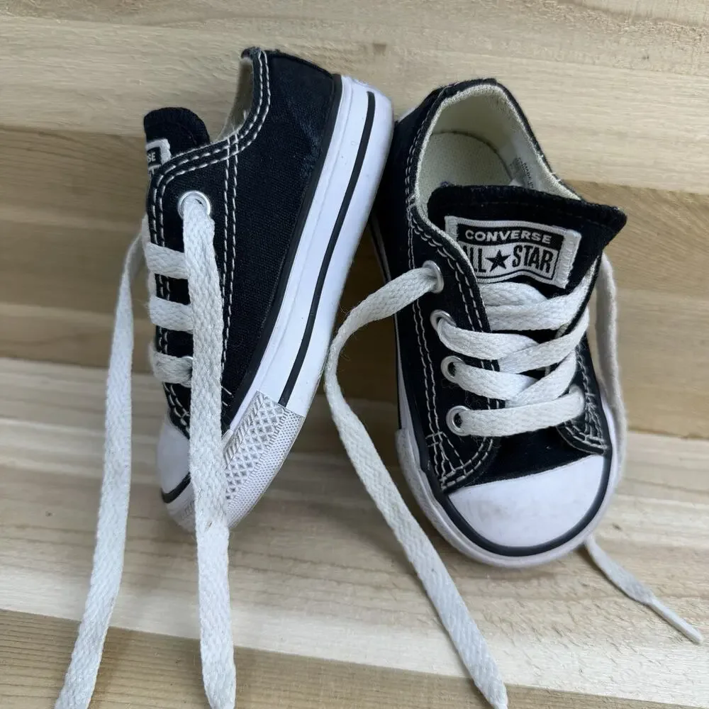 Converse All Star Sneakers Toddler Shoes Black/white Unisex Size 4